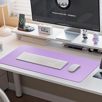 Boutilon Leather Desk Pad Protector, Non-Slip Mouse Pad, Laptop Desk Pad - Image 6