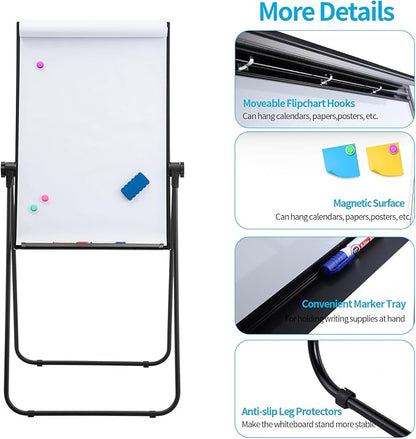 DexBoard U-Stand Whiteboard Easel-36x24 inches Double Sided Magnetic Dry Erase - Image 4