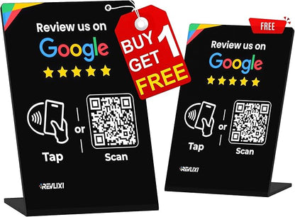 REVLIXI Google Review Stand -Boost Reviews w/Reusable Google Review Tap Card by REVLIXI