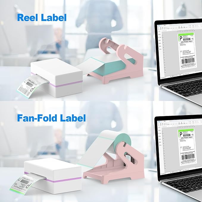 Vazioyar Thermal Label Holder for Rolls and Fan-Fold Labels, Sticker Roll - Image 6