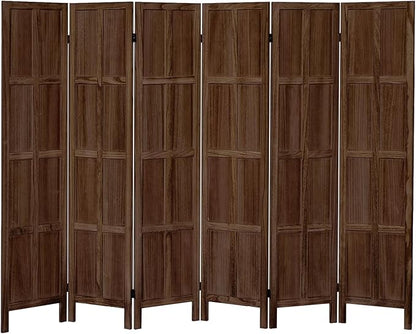 Leesinwing Wood Room Divider 6 Panel Folding Privacy Screen, Classic 5.6Ft - Image 6