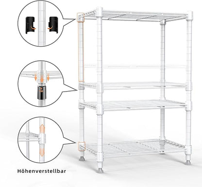 M MZG 450 lbs Wire Storage Shelving 3-Tier Utility Shelving Unit Steel - Image 5