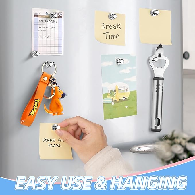 VNDUEEY 20Pcs Fridge Magnets Refrigerator Magnets, Strong Whiteboard Magnets - Image 3