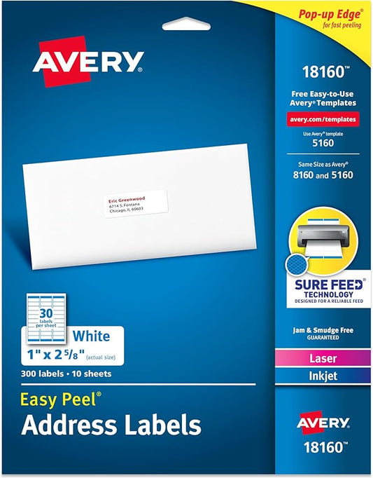 Avery Easy Peel Printable Address Labels by Avery