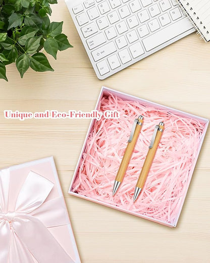 lyforx Bamboo Pens Bulk Wooden Bamboo Pens Engraving Wooden Ballpoint Pen - Image 4