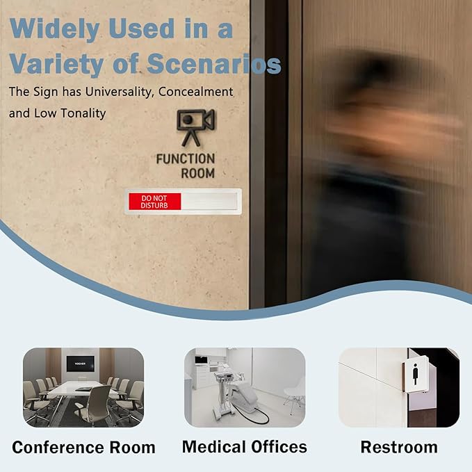 Do Not Disturb Sign, Privacy Door Status, Please Knock Sign - Image 4