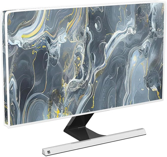 Baocicco Gray Gold Marble Waterproof 58, 60 Inch TV Dust Cover Anti-Static by Baocicco