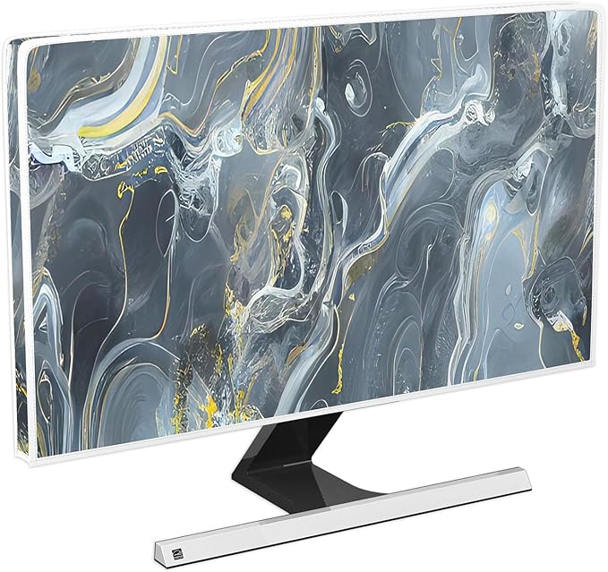Baocicco Gray Gold Marble Waterproof 37, 39 Inch TV Dust Cover Anti-Static by Baocicco