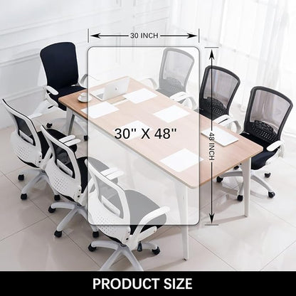 Kuyal Clear Chair mat for Hardwood Floor 30 x 48 inches Transparent Floor Mats - Image 7