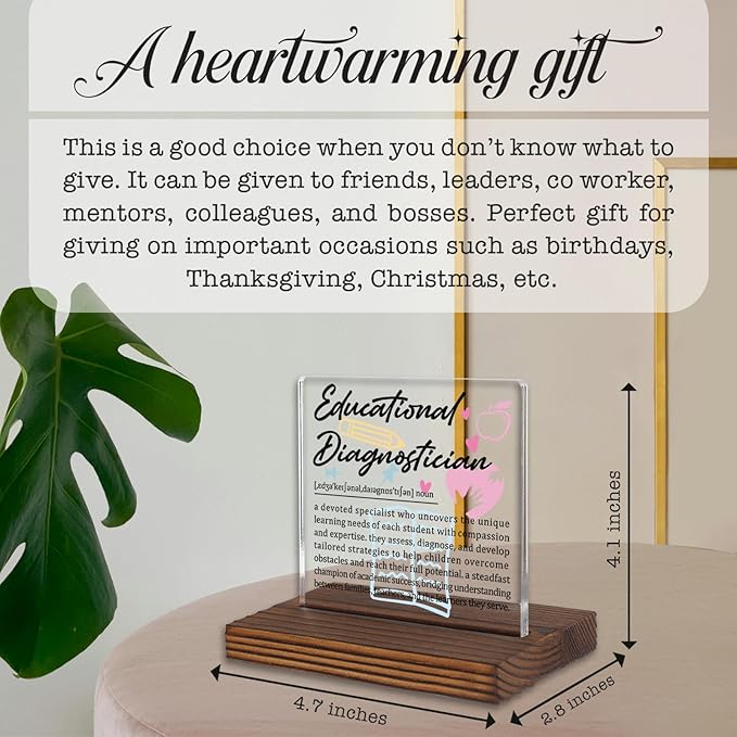 Educational Diagnostician Gifts, Thank You Desk Sign - Image 4