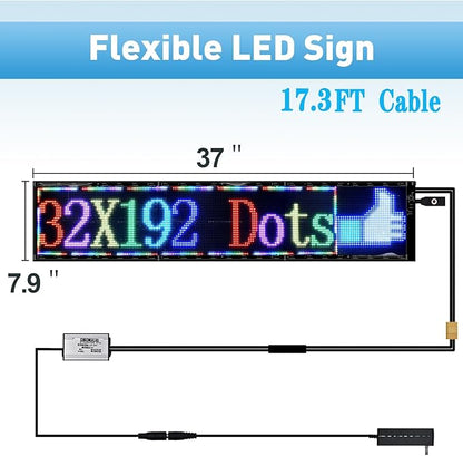 Double Row Scrolling LED Sign, Programmable Flexible LED Matrix Panel, DIY Text - Image 3