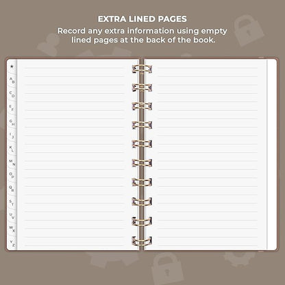 Clever Fox Password Book Spiral – Mini Internet Address & Password Organizer - Image 6