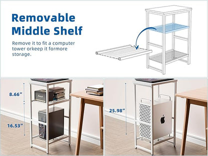 GEORIS 3 Tier Metal Printer Stand Shelf, Fax Marchine - Image 5