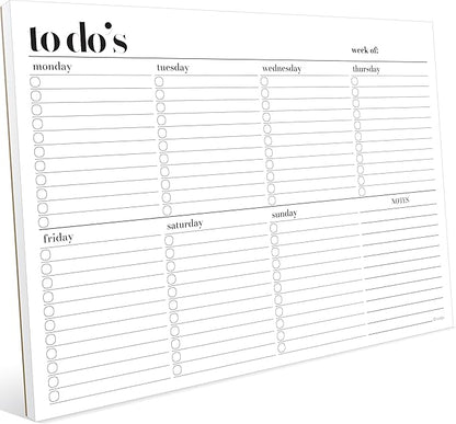 Weekly Planner Pad, Weekly To Do List Notepad, Tear Off Undated Weekly Planner by Hadigu