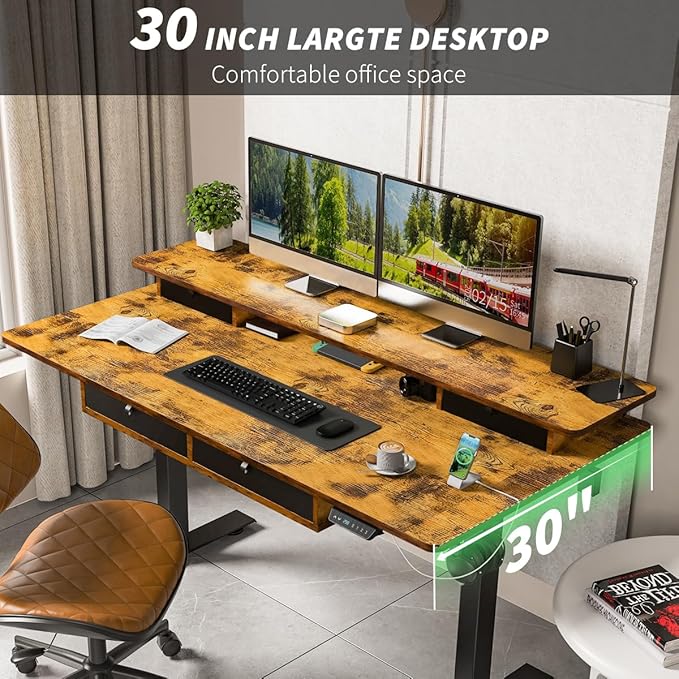 Kingant 63 x 30 Inch Electric Standing Desk - Image 4