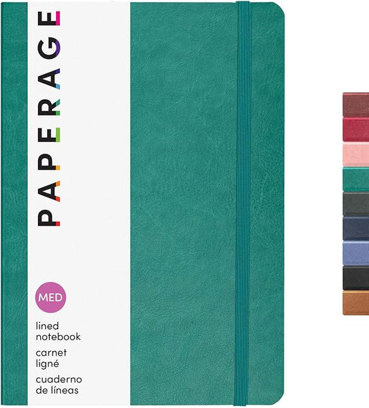 PAPERAGE Softcover Lined Journal Notebook, 160 Pages, Medium College Ruled by PAPERAGE