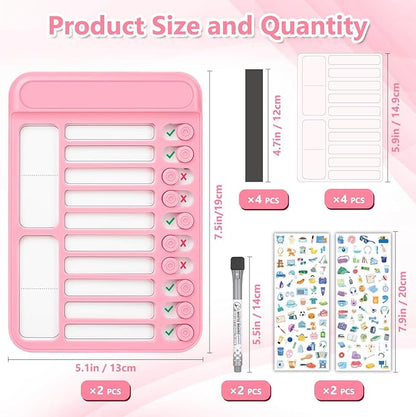 Audab 2Pcs Dry Erase Chore Chart - Image 4