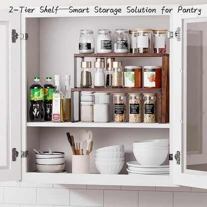 Vfelf Kitchen Countertop Organizer, Spice Rack Cabinet Organizer Shelf - Image 4