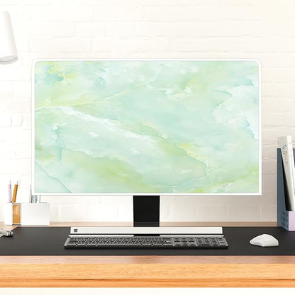 Baocicco Sage Green Marble Waterproof TV Dust Cover 58, 60 Inch Anti-Static - Image 4
