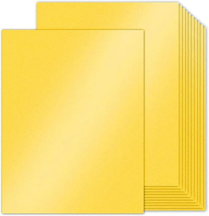 Double Sided Gold Cardstock 8.5 x 11 Metallic Paper, Goefun 100 Sheets 80lb by Goefun