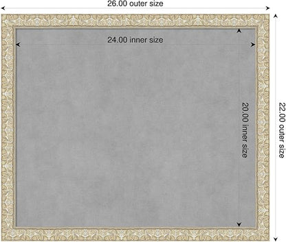 Amanti Art Silver Framed Magnetic Board 22x26 Medium Vision Board - Image 2