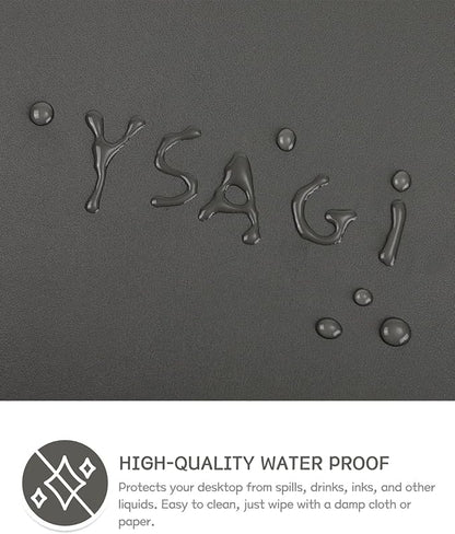 YSAGi Non-Slip Leather Desk Pad, Waterproof Laptop Computer Desk Keyboard Mat - Image 4