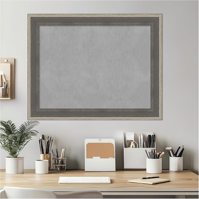 Amanti Art Grey Framed Magnetic Board 23x29 Medium Vision Board - Image 7