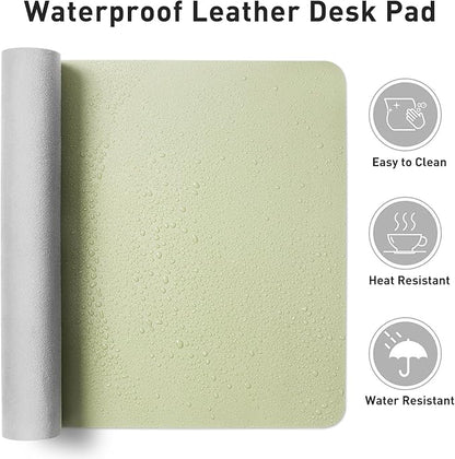 Aothia Leather Desk Pad Protector, Mouse Pad, Office Desk Mat, Non-Slip PU - Image 7