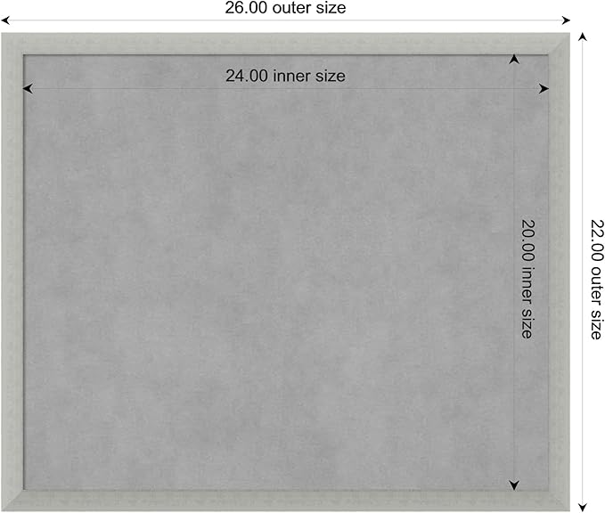 Amanti Art Silver Framed Magnetic Board 22x26 Medium Vision Board - Image 4