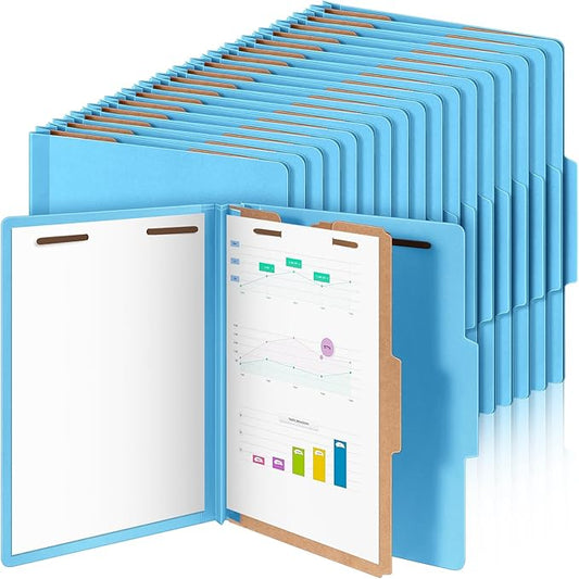 Skyygemm 60 Pcs Classification Folders Letter Size, 1 Divider Pressboard File by Skyygemm