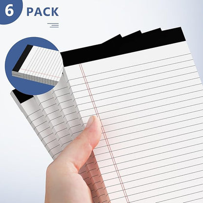 Nichela 5" x 8" Note Pads 6 Pack of Legal Pads 30 Sheets Notepad College Ruled - Image 6