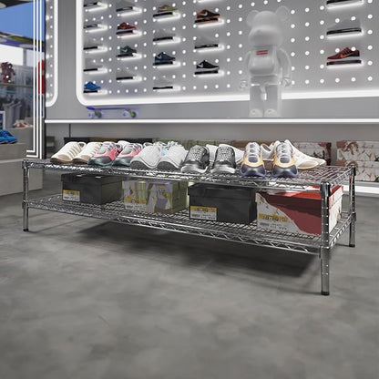 Regal Altair 24" Deep x 60" Wide x 14" Height Wire Shelving Kit | 2-Tier | NSF - Image 2