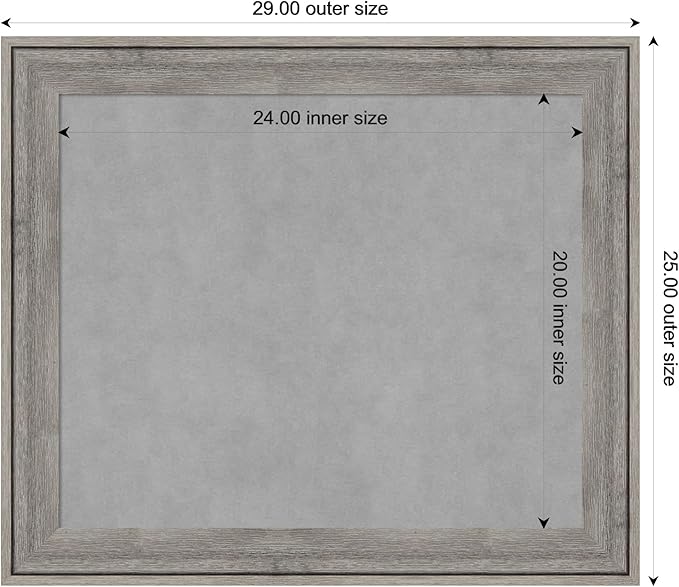 Amanti Art Grey Framed Magnetic Board 25x29 Medium Vision Board - Image 3