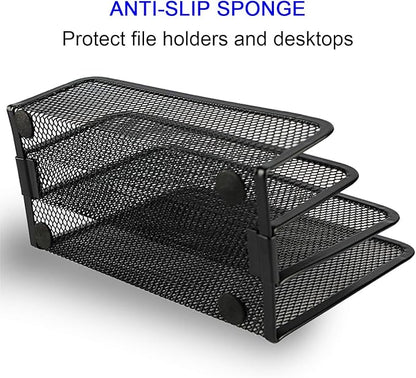 Anumit Desk Mail Organizer, File Holder Letter Sorter - Image 4