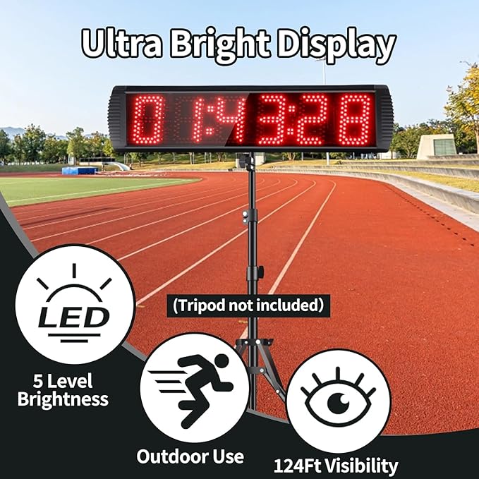 Portable 5 inch High 6 Digits LED Race Clock - Image 4