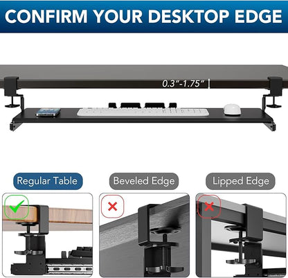 AX WABER Keyboard Tray Under Desk Pull Out - Image 7