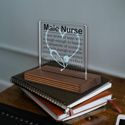Male Nurse Gifts, Appreciation Desk Sign - Image 2