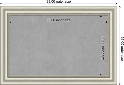 Amanti Art Silver Framed Magnetic Board 26x38 Large Vision Board - Image 2