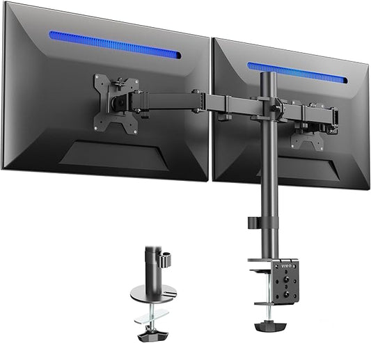VIVO Dual Monitor Desk Mount, Heavy Duty Fully Adjustable Steel Stand, Holds 2 by VIVO