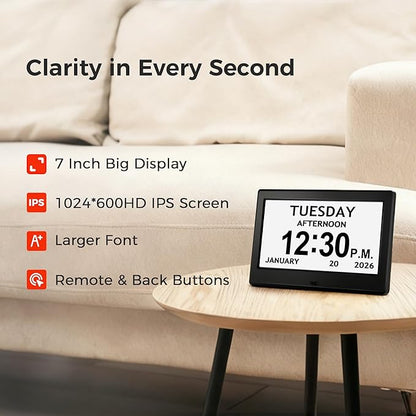 7'' Digital Clock, Dementia Clock - Image 2