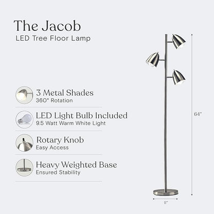 Brightech Jacob LED Standing Lamp, Modern Bright Floor Lamps - Image 4