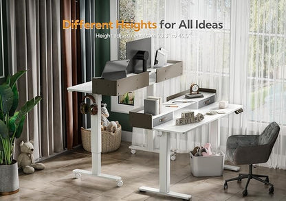 Claiks Standing Desk with Drawers, Stand Up Electric Standing Desk Adjustable - Image 6