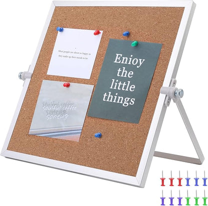 kdafio 9.8"×9.8" Cork Board Bulletin Board, Double Sided Pin Board by Kdafio