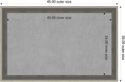 Amanti Art Grey Framed Magnetic Board 29x45 Large Vision Board - Image 2