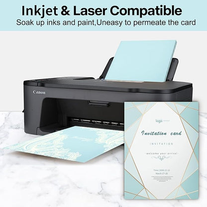100 Sheets Light Blue Cardstock 8.5 x 11 Pastel Paper, Goefun Blue Card Stock - Image 3