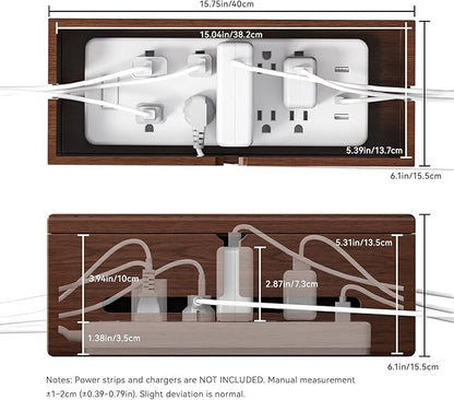 HomeBliss Large Cable Management Box-Stylish Wire Organizer, Wire Concealer and - Image 3