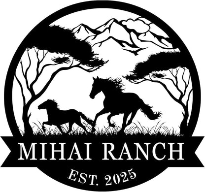 efcustomgifts Personalized Horse Ranch Metal Signs, Horse Signs by efcustomgifts