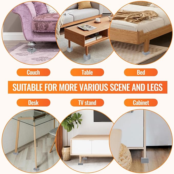 shouwuhho Furniture Risers, 8 Pack Bed Risers - Image 6