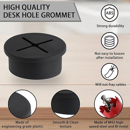 1 Inch（25mm) Desk Grommet, 13 Pieces Wire Grommet, Desk Hole Cover - Image 3