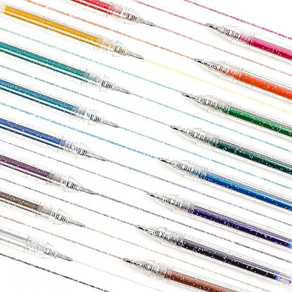 Grabie Glitter Gel Pens, 18 Colors Metallic Glitter Pens & Gel Ink Pens - Image 2